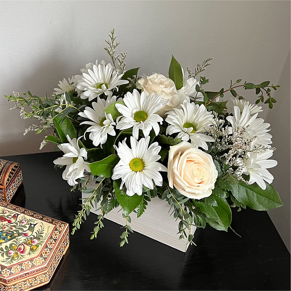 Fresh Linen Box Bouquet – Marshall Floral Llc, Marshall MO