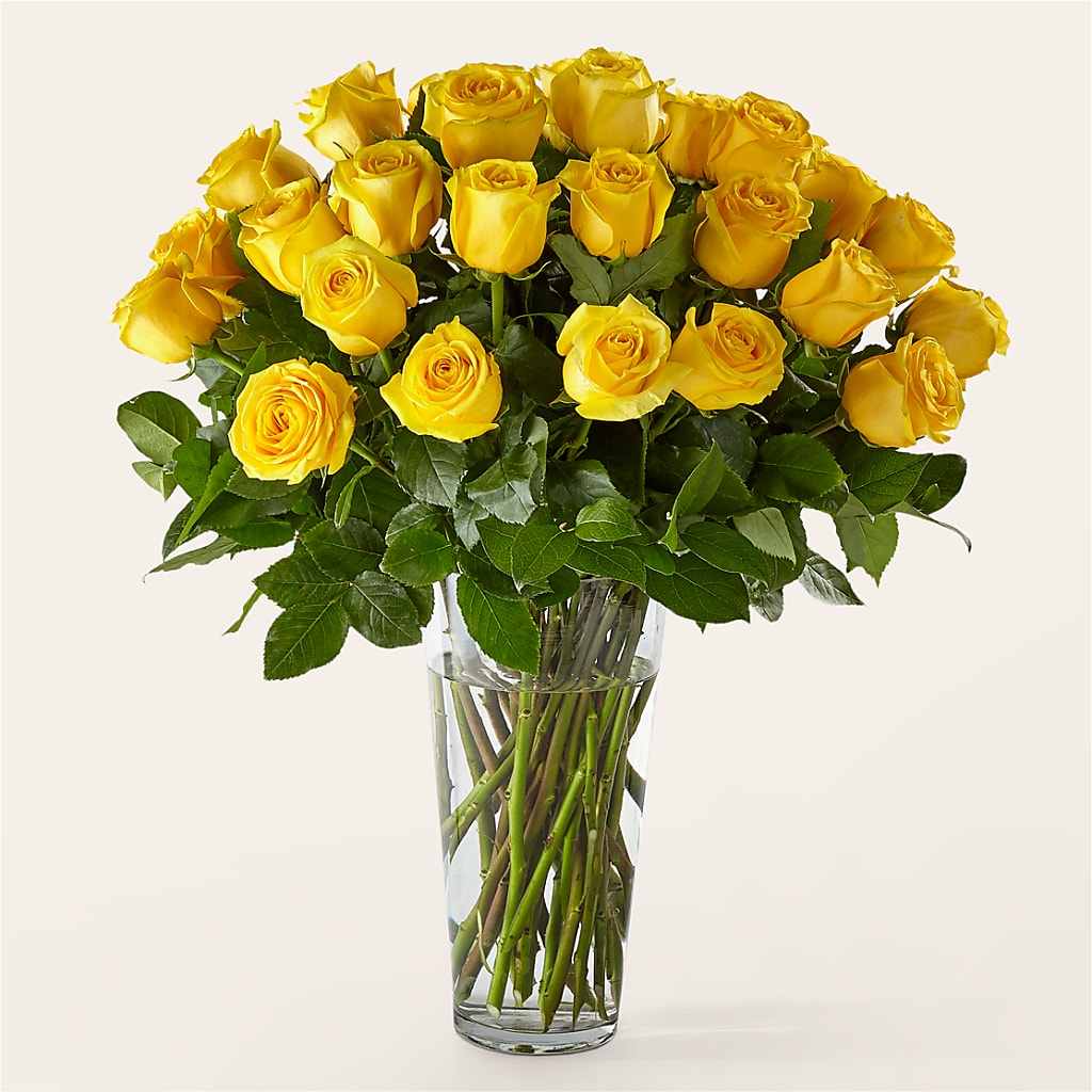 Long Stem Yellow Rose Bouquet – Marshall Floral Llc, Marshall MO