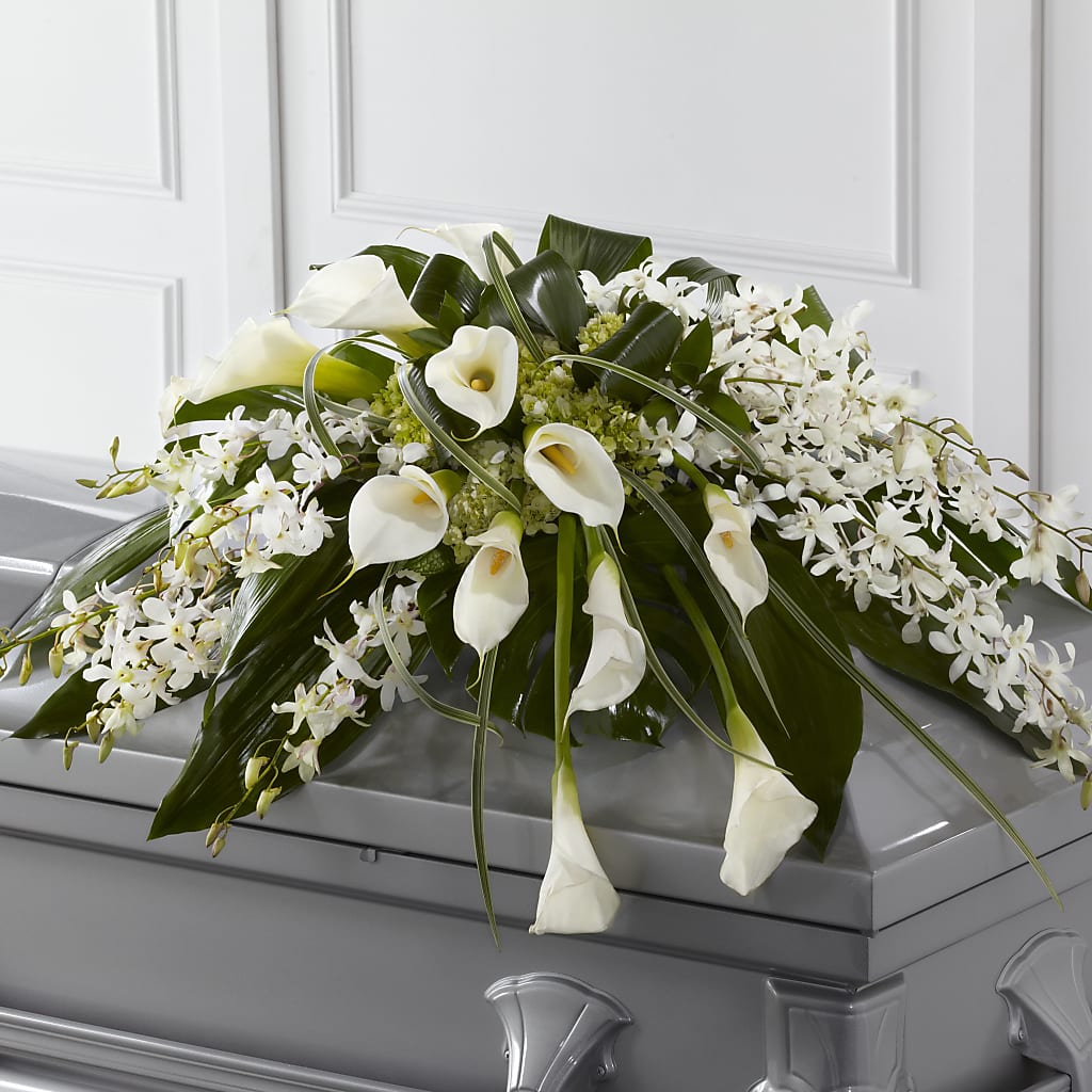 Angel Wings Casket Spray – Marshall Floral Llc, Marshall MO