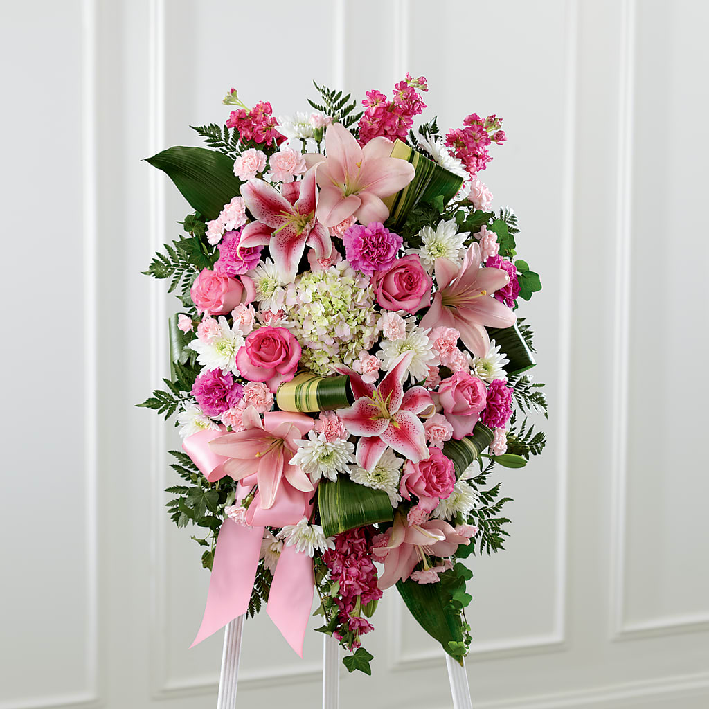 Comforting Standing Spray – Marshall Floral Llc, Marshall MO