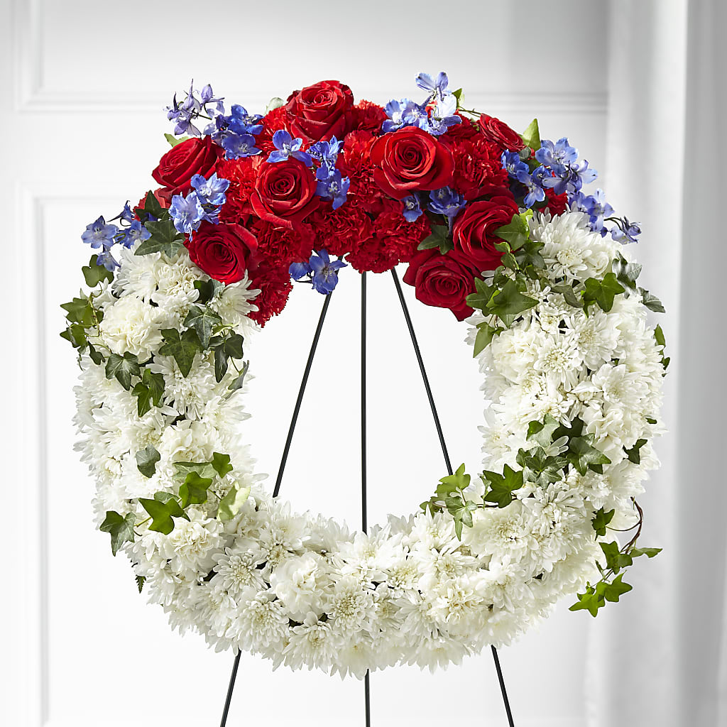 Patriotic Passion Wreath – Marshall Floral Llc, Marshall MO
