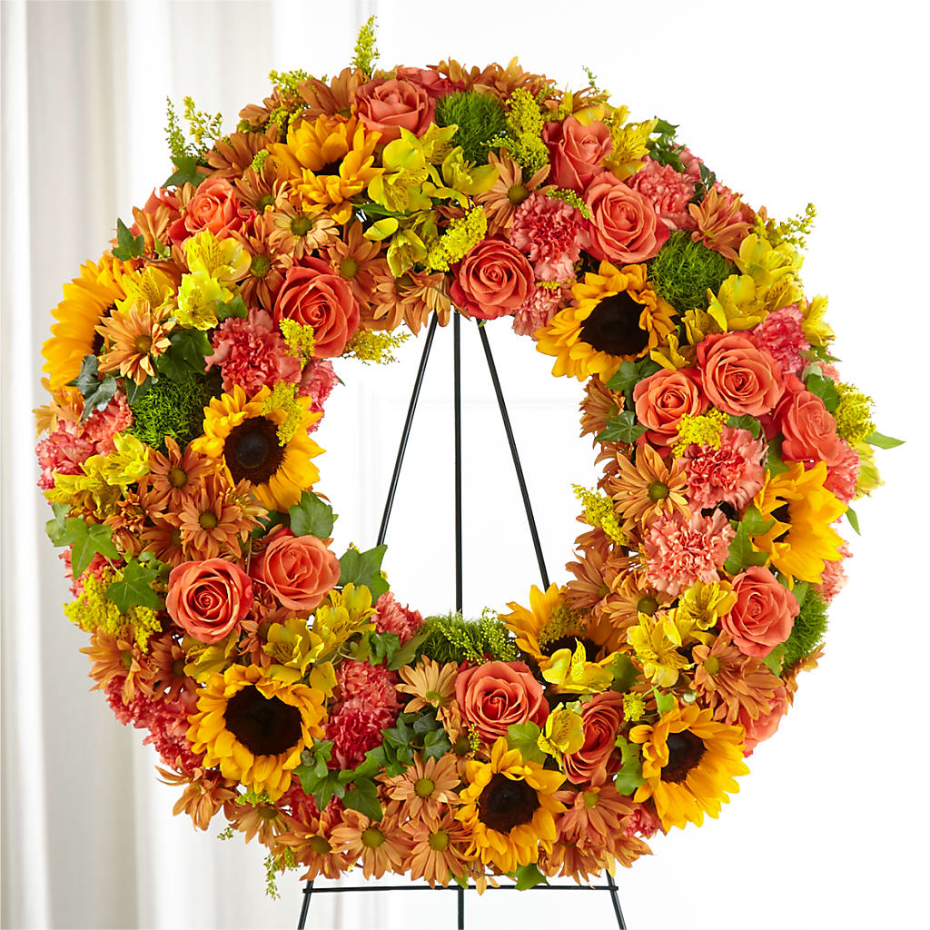 Autumnal Memories Wreath (Standard) – Marshall Floral Llc, Marshall MO