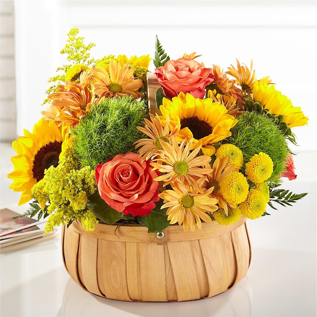 Harvest Sunflower Basket – Marshall Floral Llc, Marshall MO