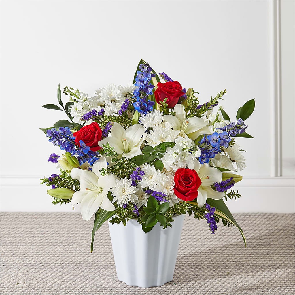 Consoled Floor Basket – Marshall Floral Llc, Marshall MO