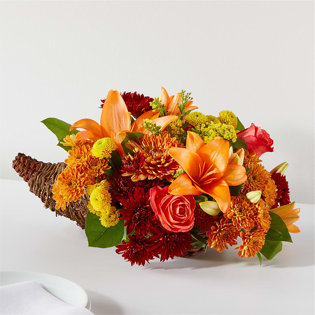 Bouquet of Blessings Cornucopia – Marshall Floral Llc, Marshall MO
