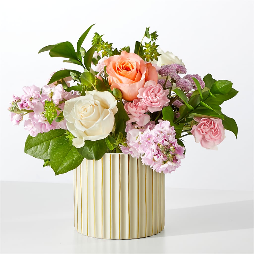 French Market Bouquet with Ivory Vase – Marshall Floral Llc, Marshall MO