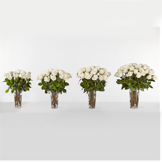 Long Stem White Rose Bouquet –  Marshall Floral Llc, Marshall MO