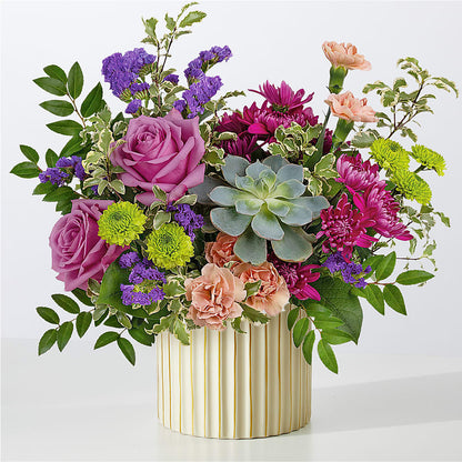 You’re a Gem Bouquet with Ivory Vase