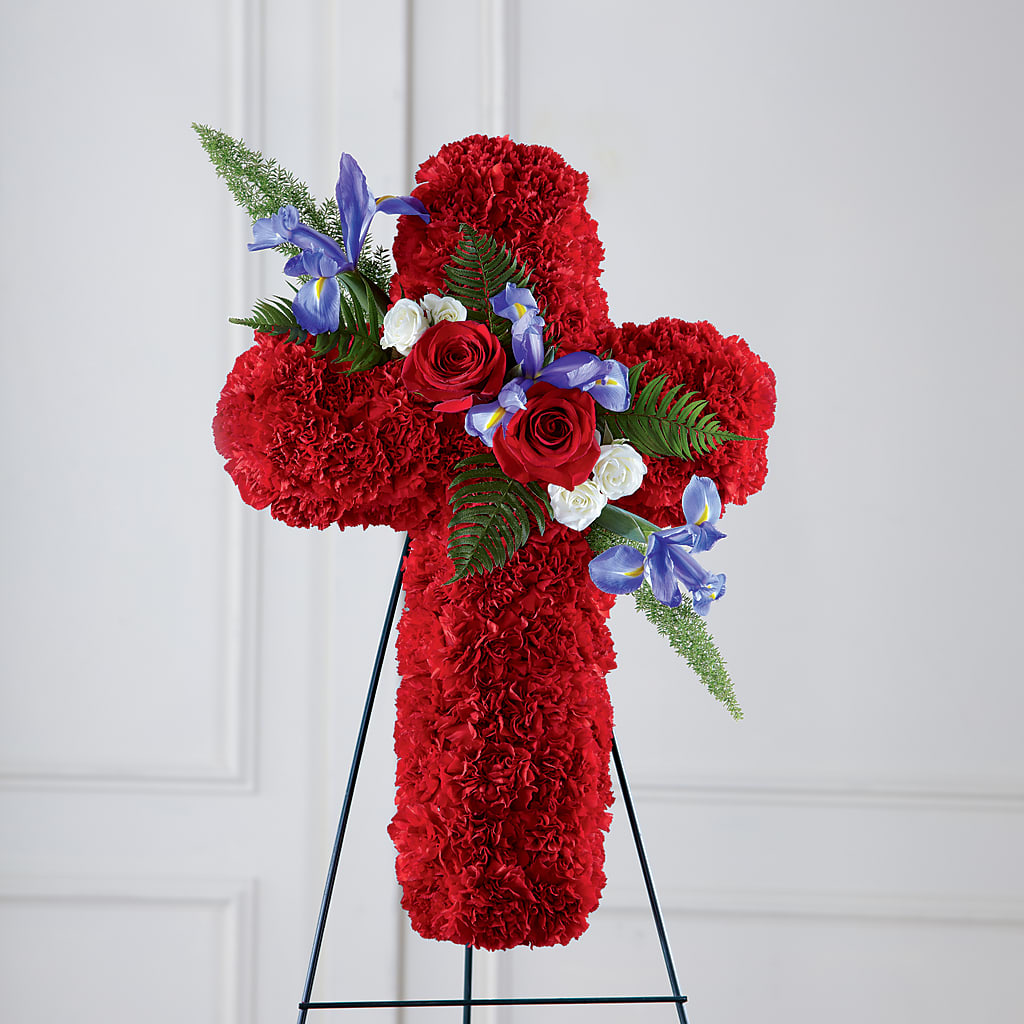 Faithful Hero Floral Cross –  Marshall Floral Llc, Marshall MO