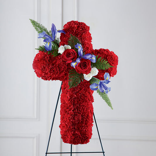Faithful Hero Floral Cross –  Marshall Floral Llc, Marshall MO