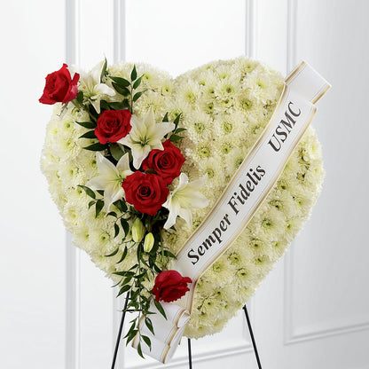 Heartfelt Hero Standing Heart –  Marshall Floral Llc, Marshall MO