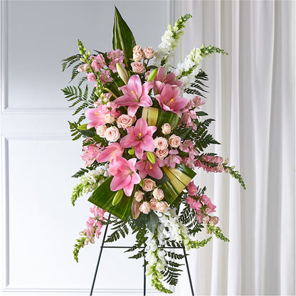 Elegant Embrace Standing Spray –  Marshall Floral Llc, Marshall MO