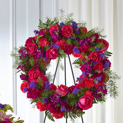Calming Colors Wreath –  Marshall Floral Llc, Marshall MO