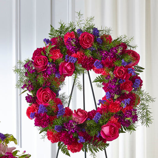 Calming Colors Wreath –  Marshall Floral Llc, Marshall MO