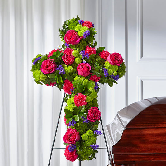 Tribute Rose Floral Cross –  Marshall Floral Llc, Marshall MO