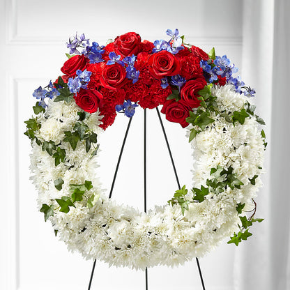 Patriotic Passion Wreath –  Marshall Floral Llc, Marshall MO