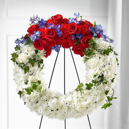 Patriotic Passion Wreath –  Marshall Floral Llc, Marshall MO