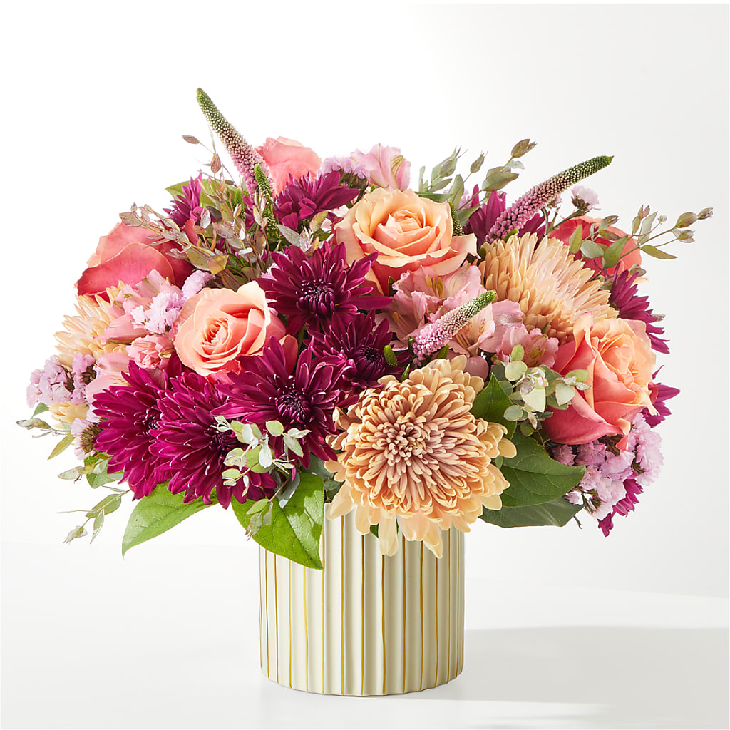 Berry Cobbler Bouquet with Ivory Vase –  Marshall Floral Llc, Marshall MO