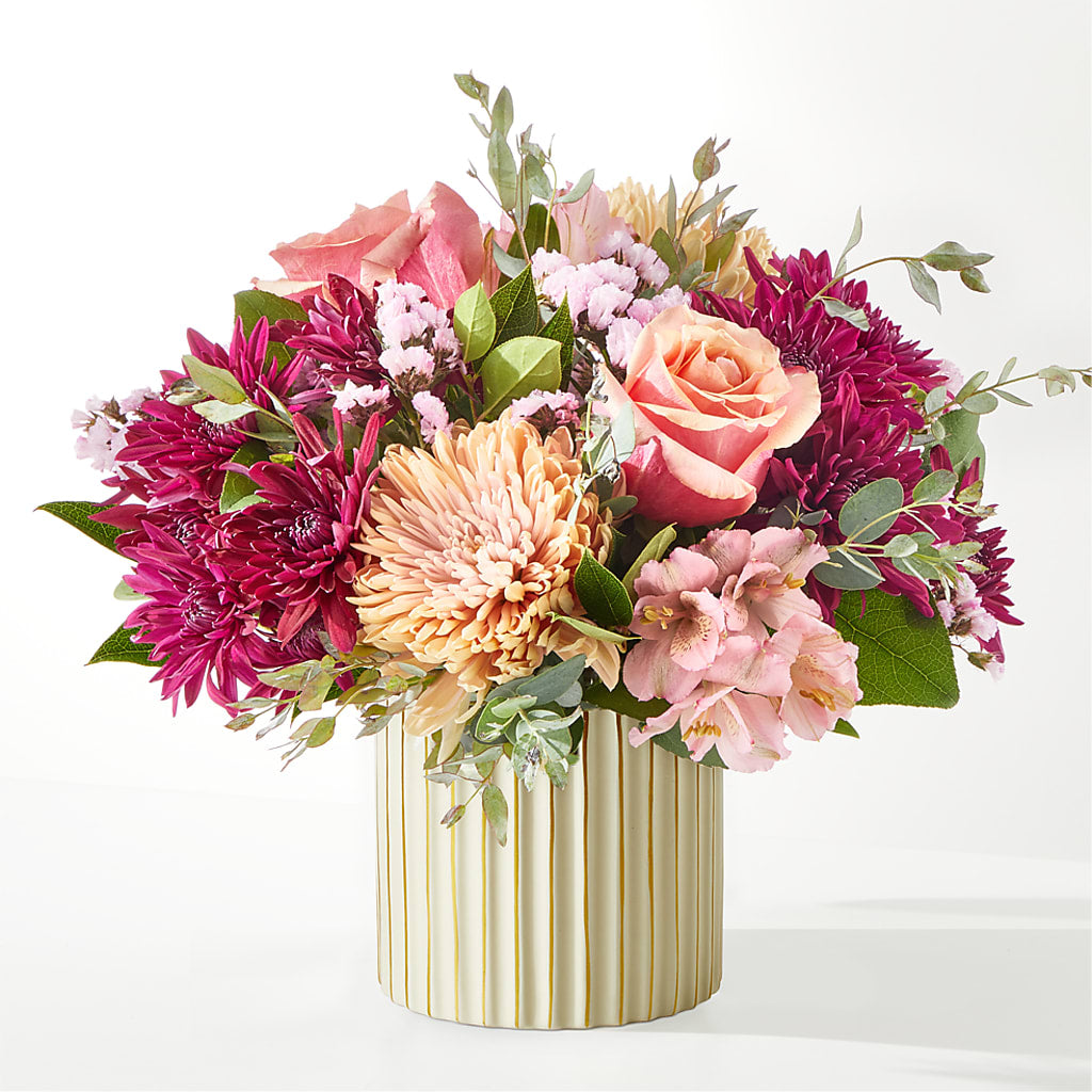 Berry Cobbler Bouquet with Ivory Vase –  Marshall Floral Llc, Marshall MO