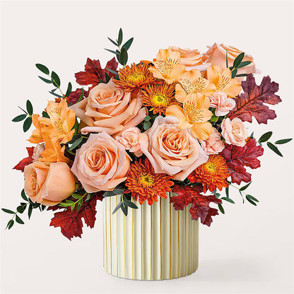 Spiced Latte Bouquet with Ivory Vase –  Marshall Floral Llc, Marshall MO