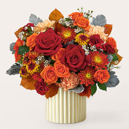 Merlot Bouquet with Ivory Vase –  Marshall Floral Llc, Marshall MO