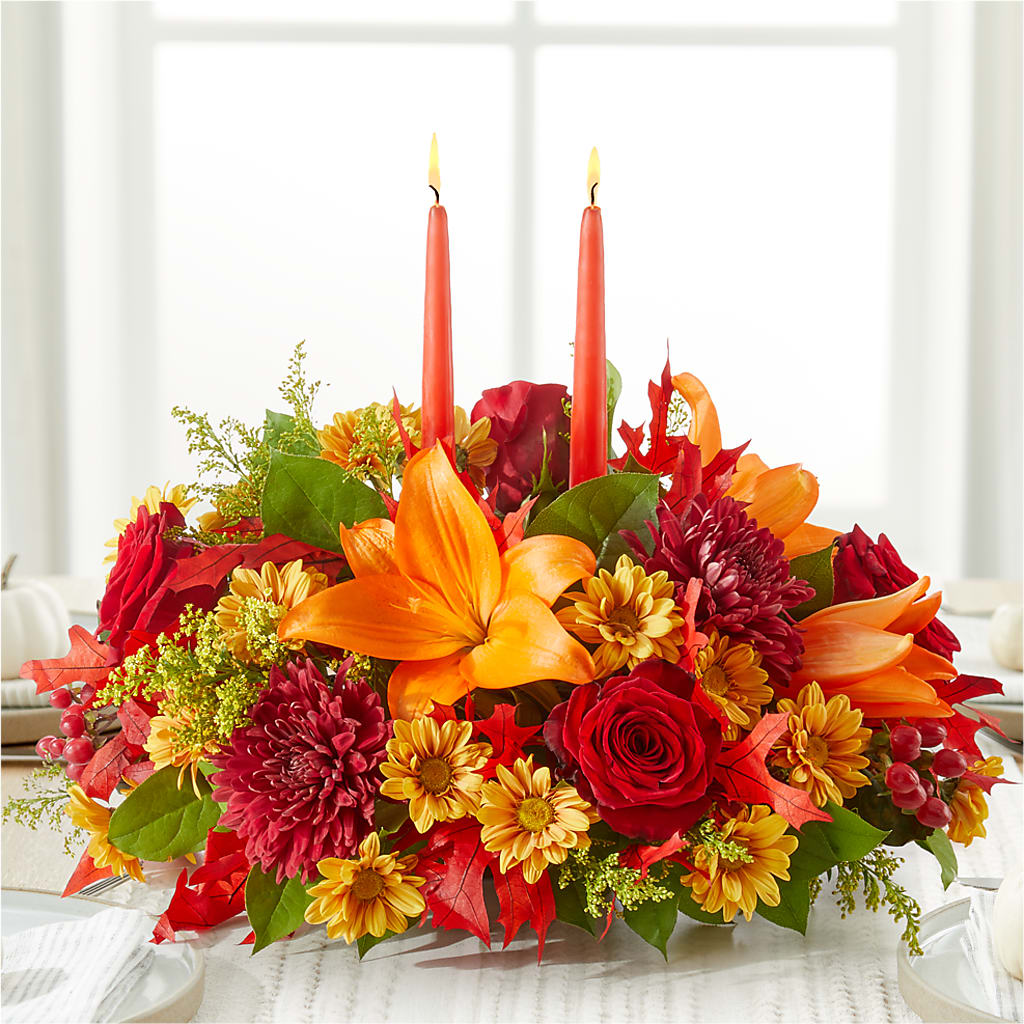 Autumn's Embrace Centerpiece –  Marshall Floral Llc, Marshall MO