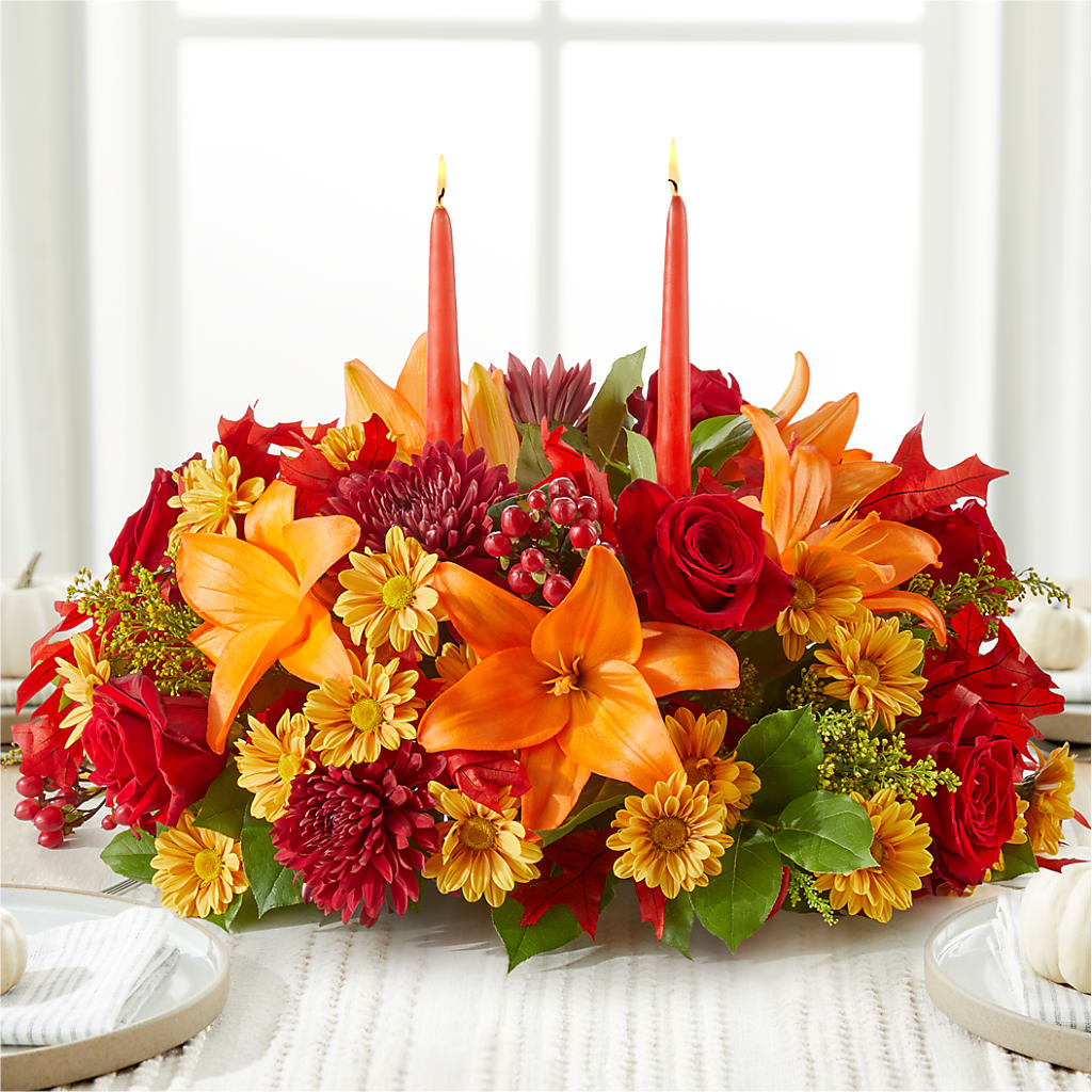 Autumn's Embrace Centerpiece –  Marshall Floral Llc, Marshall MO