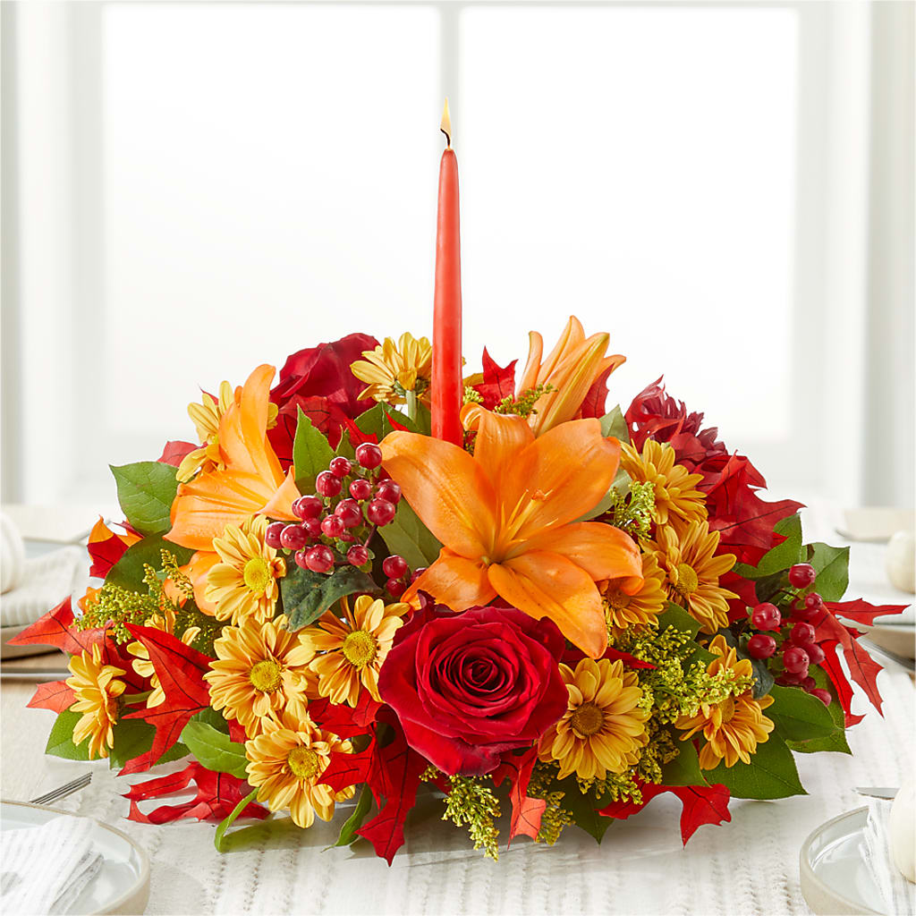 Autumn's Embrace Centerpiece –  Marshall Floral Llc, Marshall MO